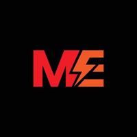 ME logo letter design on luxury background vector
