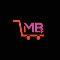 mb , bm , initial monogram white logo template vector