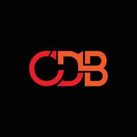 CDB letter logo design template vector