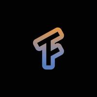 F tech logo design template, F tech logo, F technology vector