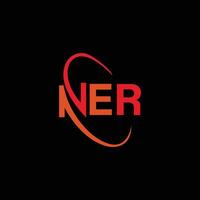NER Letter Initial Logo Design Template Illustration vector