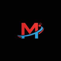 M tech logo design template, M tech logo, M technology vector