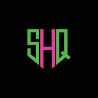 SHQ Letter Initial Logo Design Template Illustration vector