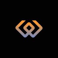 W tech logo design template, W tech logo, W technology vector