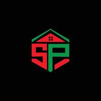 SP or PS initial letter logo design . vector