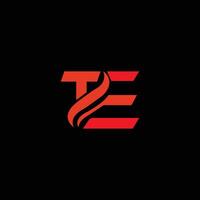 TE, ET Letter Initial Logo Design Template Illustration vector