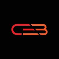 CEB Letter Initial Logo Design Template Illustration vector