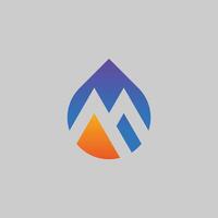 M tech logo design template, M tech logo, M technology vector