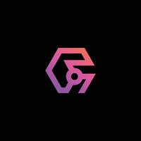 G tech logo design template, G tech logo, G technology vector
