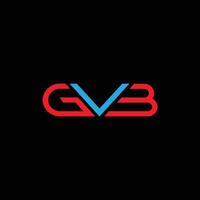 GVB initial with leaf logo design company vector