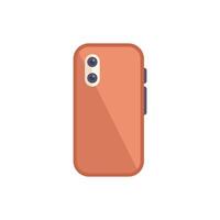 Modern smartphone back side showing camera and buttons vector