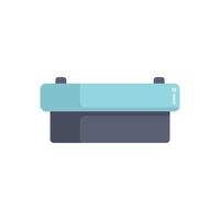 Plastic container for storing food deliveries with closed lid vector
