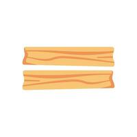 Two wooden planks showing wood grain pattern vector