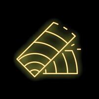 Neon icon of two wifi signals superposing representing wireless network coverage vector