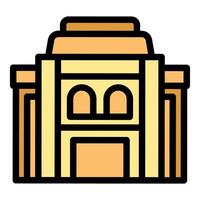 Taj mahal building front view showing indian architecture vector
