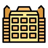 Big city hall building facade with many windows vector