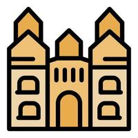 Medieval castle representing history and tourism vector