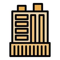 Modern building with columns facade showing business center or mall vector