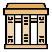 Ancient building with columns representing historical architecture vector