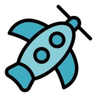 Blue cartoon airplane flying with propeller is ascending vector