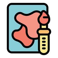 Paintbrush creating abstract modern art painting icon vector