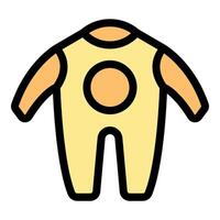 Baby clothes with circle on the torso representing comfortable clothing for babies vector