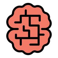 Brain maze representing problem solving and intelligence vector