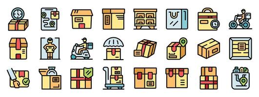 Delivery service maintaining supply chain with logistics and parcel management vector