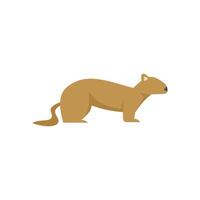 Australian quoll standing side view icon flat design vector