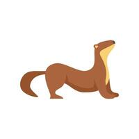 Curious otter looking up with raised head vector