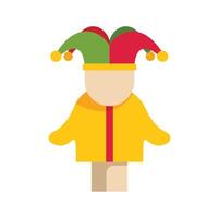 Hand puppet wearing jester hat with bells for entertainment and fun vector
