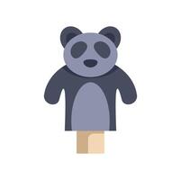 Hand puppet panda toy showing open arms vector