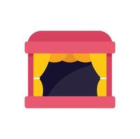 Theater stage with curtains opening representing entertainment industry vector