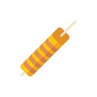Grilled meat skewer icon, flat style vector