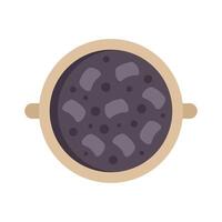 Feijoada brazilian cuisine dish simmering in pot vector illustration