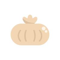 Freshly baked loaf of bread with flour on top icon vector