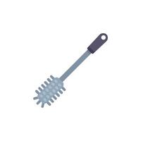 Bottle brush cleaning tool with plastic handle lying diagonally vector