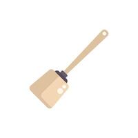 Toilet plunger clearing blockage from white background vector