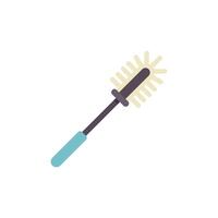 Toilet brush cleaning tool resting on white background vector