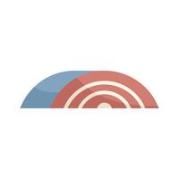 Half sliced smoked salmon fillet with a blue napkin icon vector