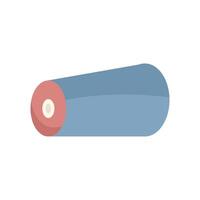 Fabric roll lying horizontally for sewing and tailoring vector