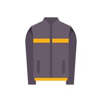 Modern workwear jacket with reflective stripes for construction site workers vector