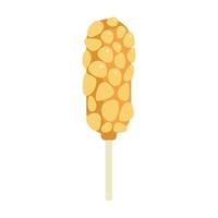 Korean style corn dog with potatoes on a stick vector