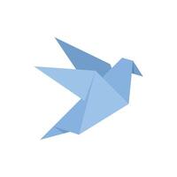 origami pájaro tomando vuelo, símbolo de paz y esperanza vector