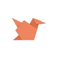 Origami bird taking flight, creativity and art in paper form vector