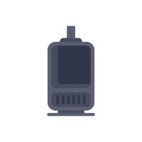 Old mobile phone showing blank screen displaying retro style vector
