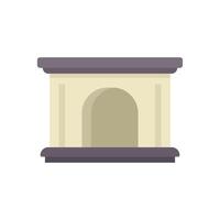 Empty exhibition podium platform with arch for presentation displaying vector