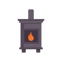 Burning fireplace providing warmth and comfort in the home vector