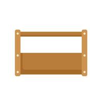 Wooden toolbox with handle for construction and repair presenting on white background vector