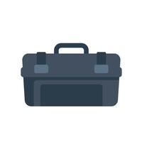 Closed empty professional toolbox for repairing and storing tools vector
